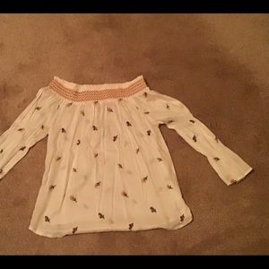 Off the shoulder flower top